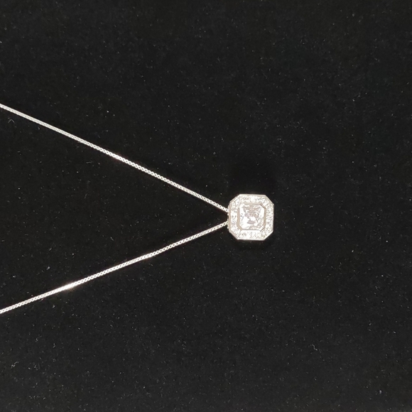 Absolute ™ Cubic Zirconia/Sterling Silver Necklace - Picture 2 of 8